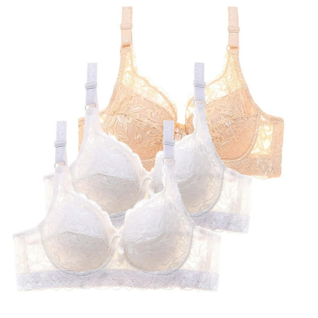 Kcodviy Pack of 3 Women Compression Bra Bras with Underwire Push one Shoulder Bras for Women Up Bra Set Women Bras Pack Bustier Sports Bra Training Women Bras Plus Size Sports Bra