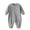 .Gray, variant on Agkizg Unisex Baby Ribbed Knit Romper, Long Sleeve Crew Neck Wooden Button Jumpsuit, Soft Stretchy Infant Fall Play Coverall