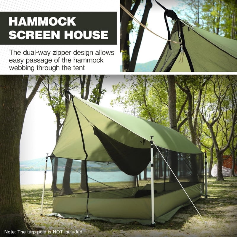 REDCAMP Screen House, Pop Up Tent Portable Mesh Shelter with Full Walls, Waterproof Outdoor Canopy for 4-6 People Tents for Camping, Hiking, Bushcraft, Backpacking, Hunting