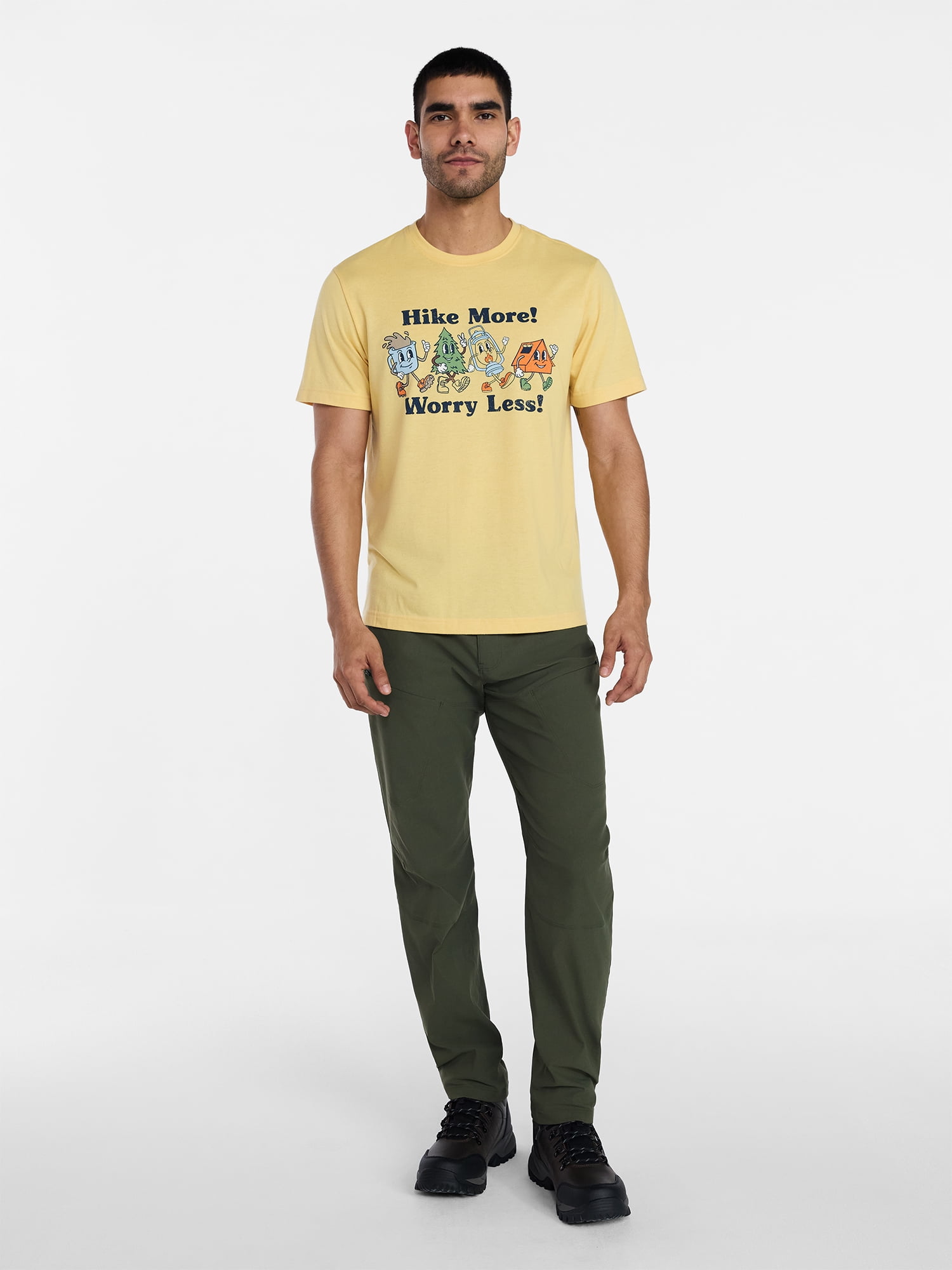 Ozark Trail Men's Active Graphic Tee with Short Sleeves, Sizes S-3XL