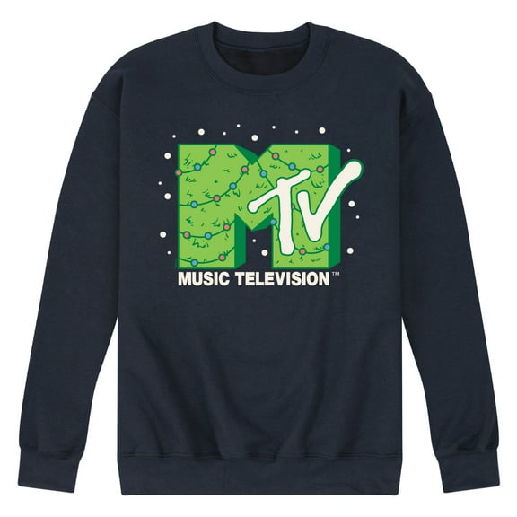 MTV - Christmas Tree - Men's Crew Neck Fleece Pullover