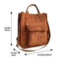 thumbnail image 3 of Vjnyvs Corduroy Shoulder Bag Women Vintage Shopping Bags Zipper Bookbag Handbags Casual Tote With Outside Pocket, 3 of 4