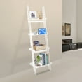 thumbnail image 3 of Miumaeov 4 Tiers Ladder Bookshelf Floor Standing Trapezoid Display Rack Storage Shelf Clear, 3 of 23
