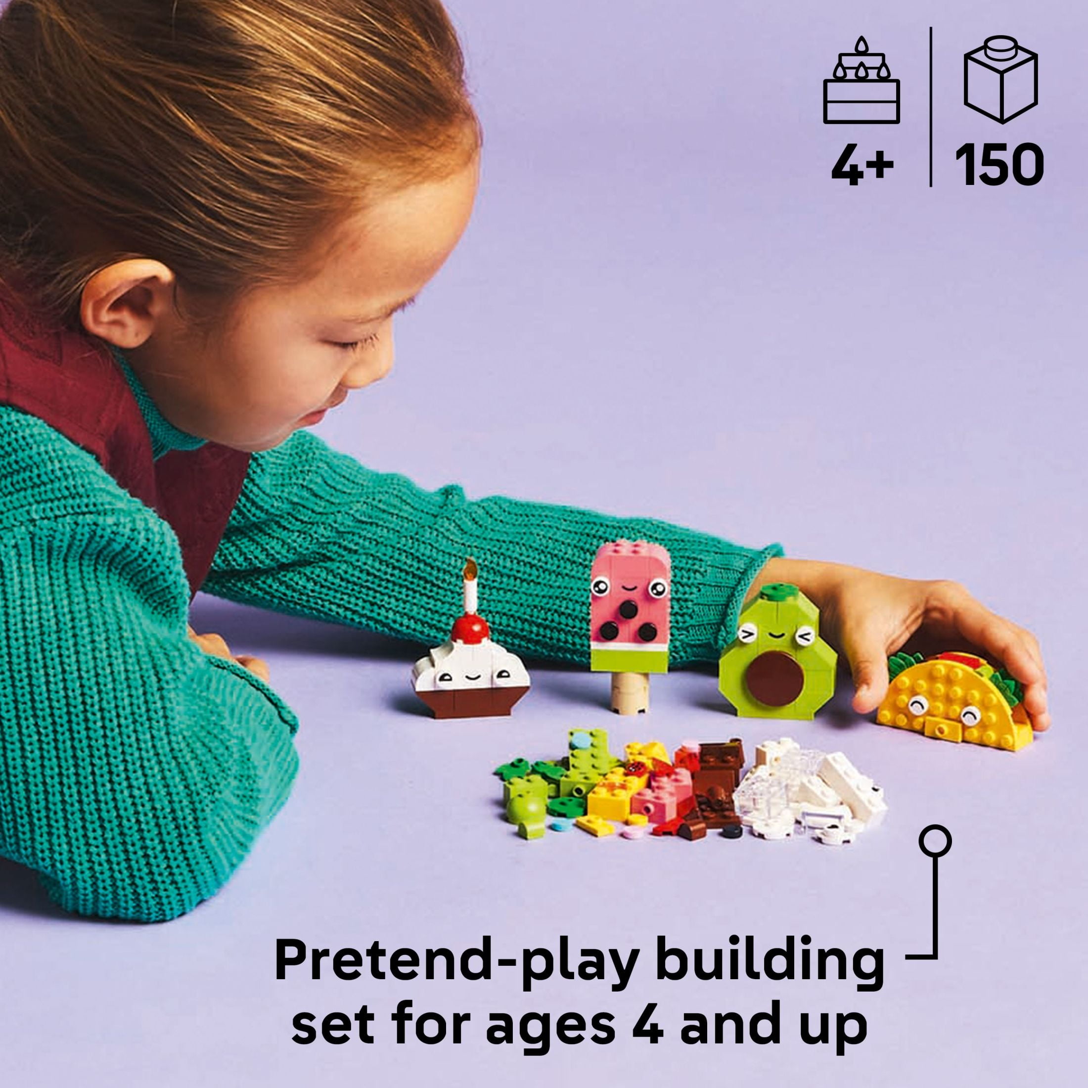 LEGO Classic Creative Food Friends Building Toy Set  Pretend Play Food for Kids, Boys and Girls, Age(图4) LEGO Classic Creative Food Friends Building Toy Set  Pretend Play Food for Kids, Boys and Girls, Age(图4)