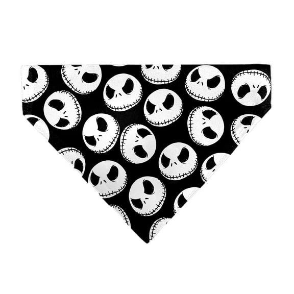 Disney Pet Bandana Nightmare Before Christmas Jack Expressions Scattered Black Slip On Collar Bandana Only