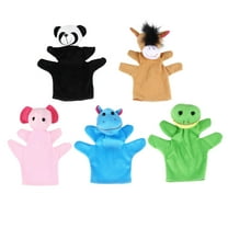 LULULION Brown Animal Hand Puppet Plush Toy for Kids Storytelling and from Short Plush and PP Cotton 20CM