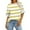 Yellow, variant on APEXFWDT Oversized T Shirts for Women Striped Color Block Crewneck Short Sleeve Summer Tops Casual Lightweight Loose Pullover Tops