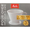 Melitta White Porcelain 2 Pourover Single Cup Cone Coffeemaker