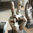 thumbnail image 5 of 5"W, 11"H Dark Gray Polystone Hands Sculpture, by DecMode (3 Count), 5 of 16