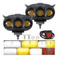 thumbnail image 1 of Par Faros De Lupa Led Luz De Moto Auto 7 Modos De Luz Color, 1 of 8
