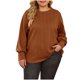 thumbnail image 2 of Ailaofu Womens Tops Long Sleeve Lightweight Shirts 2025 Fall Fashion Clothing Trendy Tops Crewneck Basic Tee, 2 of 6