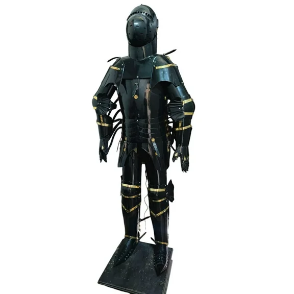 YWIS Gothic Full Body Armor - Historical Replica, 18 Gauge Steel, Wearable, Cosplay