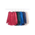 thumbnail image 2 of Catherines Women's Plus Size Satin Jacquard Peasant Blouse, 2 of 4