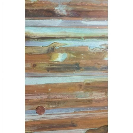 Striped Patina Copper Sheet 36"x108" - 16oz - 0.0216" Thickness - 24 Ga