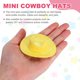 thumbnail image 3 of Sombreros de vaquero mini Uxcell, 8 Pcs Sombrero vaquero occidental en miniatura para manualidades, decoración de fiestas, estilo brillante, amarillo, 3 of 5