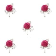 thumbnail image 1 of Guardoinrt Moderne Broche Minimaliste Broche Unique et à la Mode Pièce Élégante Broche de Fleur Polyvalente Rose Rouge 5Set, 1 of 6