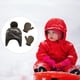 thumbnail image 4 of Minnieouse Sombrero Guantes Kit Diseño de orejeras Manoplas de punto para niños con patrones de dinosaurios Animal Accesorios de invierno Regalo de Año Sombreros Gris verdoso L 4-5 ans Minnieouse AP009413-09B, 4 of 6