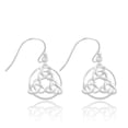 thumbnail image 1 of Aretes Colgantes de Nudo Triquetra Celta Irlandés para Adolescentes en Plata Esterlina, 1 of 1