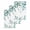 Teal Green, variant on Navy Blue Eucalyptus Kitchen Dish Towels for Drying Dishes Set of 4, Watercolor Spring Weeping Botanical Waffle Weave Microfiber Hand Tea Bathroom Towels Quick Dry & Absorbent Towel 12x12
