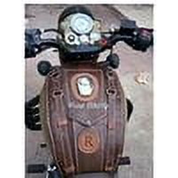 Petrol Tank Cover Fit for Royal Enfield Classic 350/500 Pocket With Strap Brown