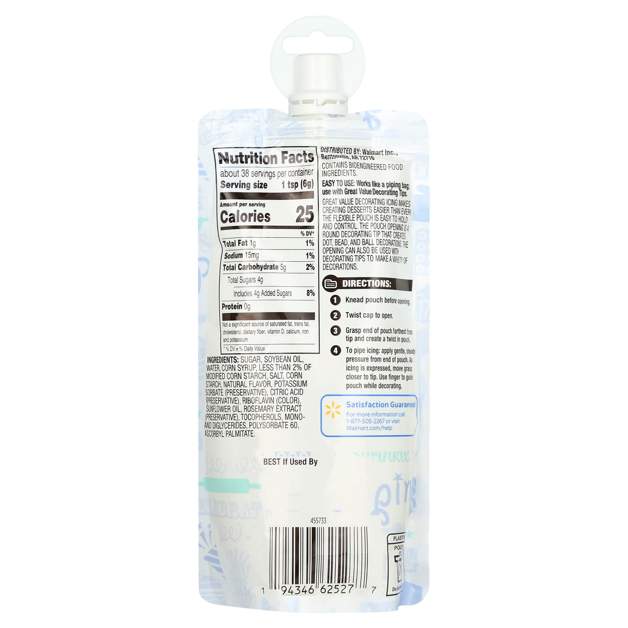 Great Value Decorating Icing, White, 8 oz