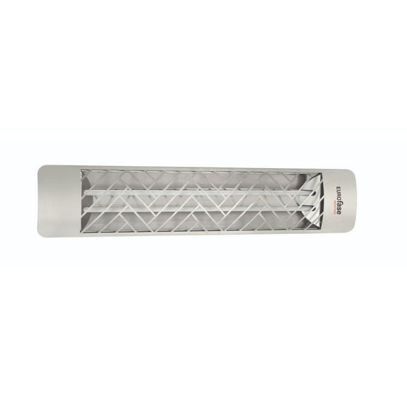 Eurofase Heating - 5000 Watt Electric Infrared Dual Element Heater-480 Voltage-Stainless Steel Finish-Chevron Decorative Fascia