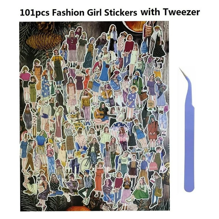 101 Pcs People Stickers for Journaling Scrapbooking,Scrapbook Sticker 