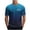 Blue, variant on Men's Basic Stretch Ombre Mountain Line Printed Short Sleeve Shirt, Crew Neck Versatile All Match Simple Outdoor Casual Blouse M-XXXL