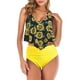 thumbnail image 1 of Gibobby Conjunto de Bikini Traje de baño Vintage de dos piezas para mujer, conjunto de Bikini con estampado de cintura alta fruncido y cuello Halter Retr(Negro,G), 1 of 5
