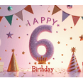 thumbnail image 4 of Yatrandify Glittery Cake Happy Birthday Banner Colorful Balloons Crown Happy Celebration Backdrop for Kids Birthday Party Photo Shoot Event, 4 of 8