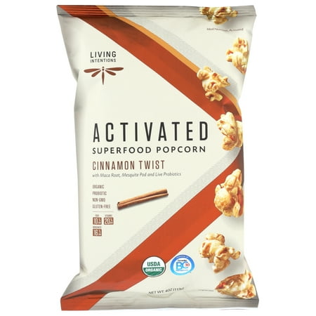 Living Intentions Activated Superfood Popcorn, Cinnamon Twist, 4 Oz.