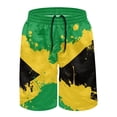 thumbnail image 6 of Binienty Men's Board Shorts Swim Trunks With Jamaica Paint Splatter - Quick Dry for Summer Beach and Water Activities, 6 of 10