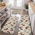 thumbnail image 2 of Beige Chicken Floral Pattern Kitchen Rugs Sets Of 3,Kitchen Runner Rugs Non Skid Washable,Decorative Kitchen Floor Mats for Kitchen,Sink,Laundry,17"x30"+ 17"x47" + 17"x59", 2 of 6