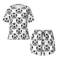 thumbnail image 4 of Kdxio Happy Soccer Print Pajamas Sets for Women Short-Sleeved Pjs with Lounge Shorts Two Piece Sleepwear S-4XL, 4 of 9