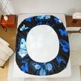 thumbnail image 4 of Manfei Dreamy Neon Butterfly Twin Sheet Sets, Kawaii Black Blue Animal Twin Fitted Sheet, Teens Girls Kids Female Flat Sheet, Luxury Bedroom Decor, 3pcs, 4 of 6