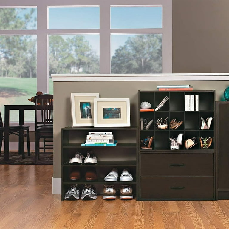 ClosetMaid Stackable 2-Drawer Espresso Wooden Storage Unit Cabinet