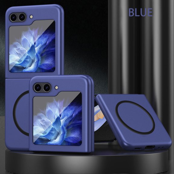 Decase Case for Samsung Galaxy Z Flip 7,Slim Case Compatible with Mag-Safe,Full Body Hard PC Anti-Scratches Phone Case Silky Thin Shockproof Case Cover for Samsung Galaxy Z Flip 7,Blue