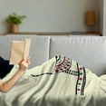 thumbnail image 3 of Dachshund Soft Flannel Fleece Throw Blanket, Dog Sketch with Geometric Elements Circles and Lines, Cozy Plush for Indoor and Outdoor Use, 50" x 60", Beige Red Fern Green, by Ambesonne, 3 of 5
