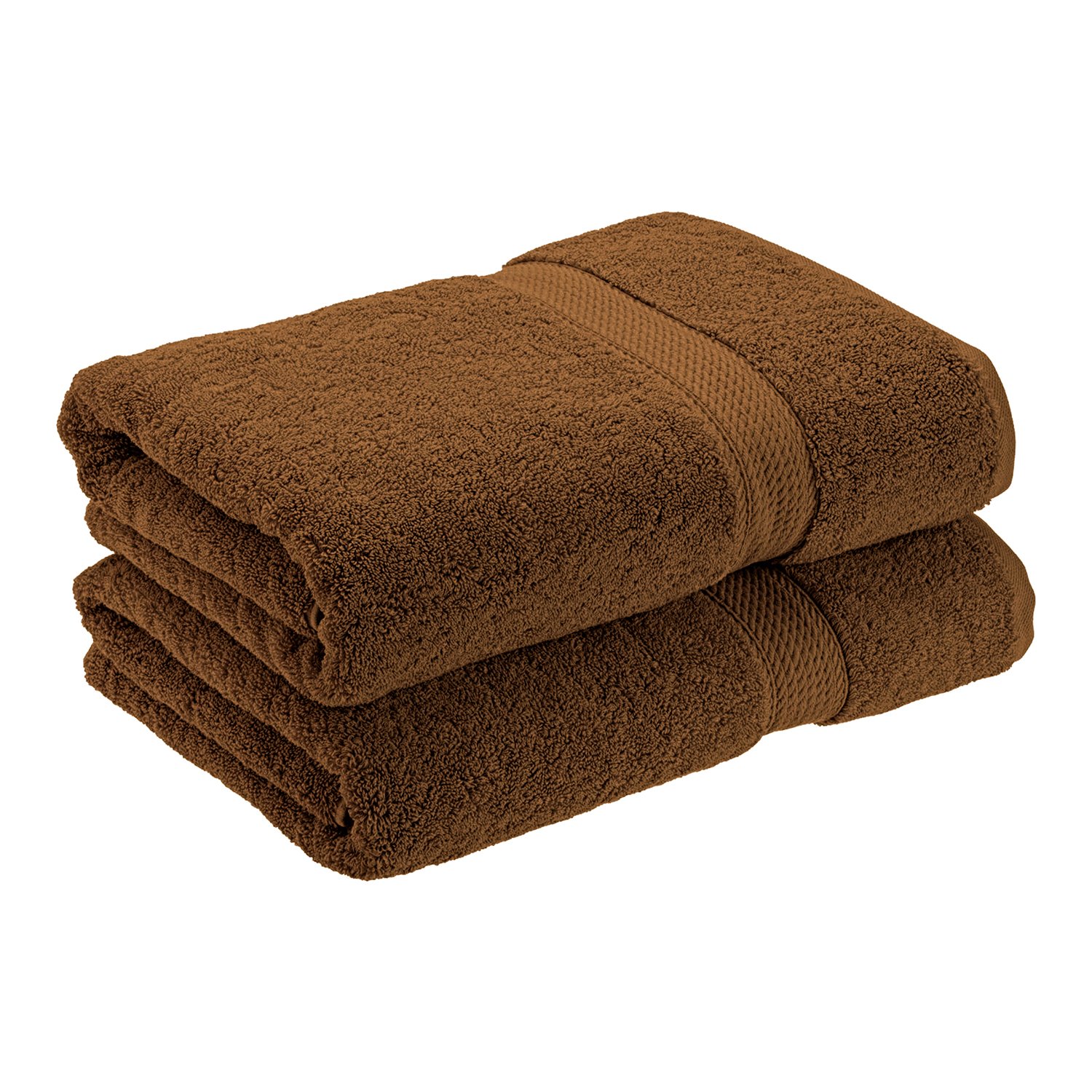 Egyptian Cotton 900 GSM Hotel Quality 2Piece Bath Towel Set Chocolate