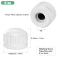 thumbnail image 3 of Paquete de 25 tuercas de tapa roscadas, tapas de tornillo M5x14mm para luminarias, tuerca de perilla estriada hembra para reemplazo de cubierta de luz de techo [Blanco mate], 3 of 7