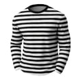 thumbnail image 5 of Xdegoge T Shirt for Men Fashion Stripes Top Long Sleeve Crew Neck Shirts Casual Loose Sports Tops Summer Lightweight Outdoor Workout Outfits, 5 of 5