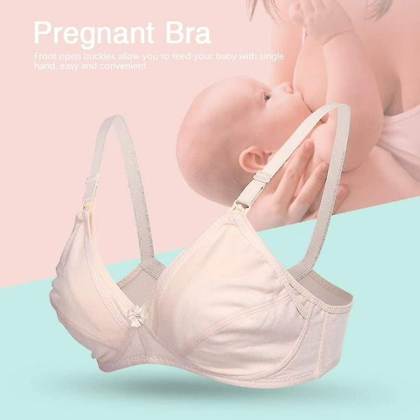 Cotton Maternity Bra Open Front Nursing Bra Pregnant Nursing Bras For  Breastfeeding(34/75 Skin)