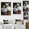 thumbnail image 4 of Designart "Swans In Romantic Embrace I" Animals Swans Floater Framed Wall Art Prints, 4 of 5
