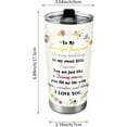 thumbnail image 2 of Daughter tumbler birthday gift,Double-sided printing tumbler cup gifts for daughter birthday, with sealing lid, anti-scald food grade stainless steel tumbler gifts for daughter, 2 of 6