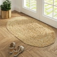 thumbnail image 2 of Ox Bay Cora 2' x 3' Natural Braided Jute Oval Indoor Area Rug, 2 of 5
