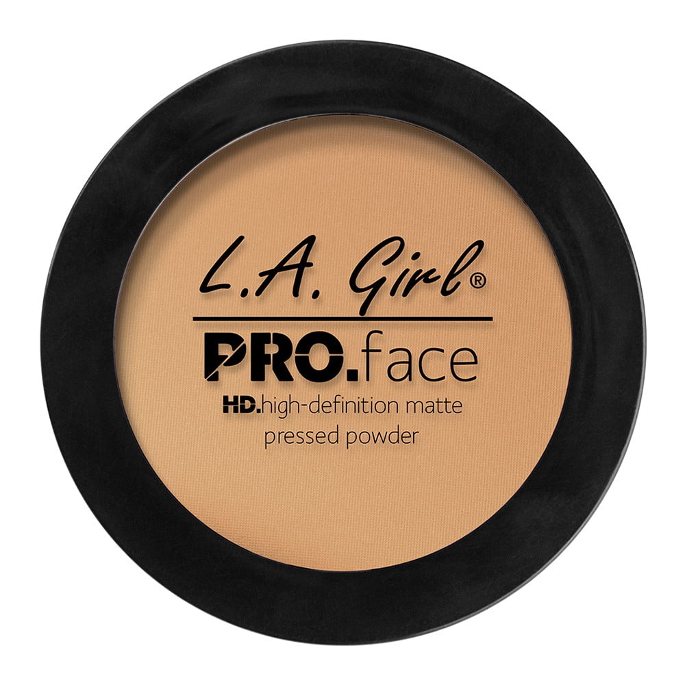 LA Girl Pro Face HD Matte Pressed Powder Foundation, Medium Beige, 0.25 Oz