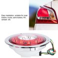 thumbnail image 4 of 2 luces de remolque redondas blancas de 4 pulgadas, 24 LED para la mayoría de remolques, camiones, caravanas, universales, luz de marcha atrás + cromo/alambre, 12-24 V Khall QC03903, 4 of 6