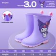 thumbnail image 1 of Nuevas Botas de lluvia impermeables con cordón, Sanrio Kuromi Hello Kitty, zapatos de lluvia de altura media para niños, Boo de pegamento para estudiantes para mujeres, 1 of 5