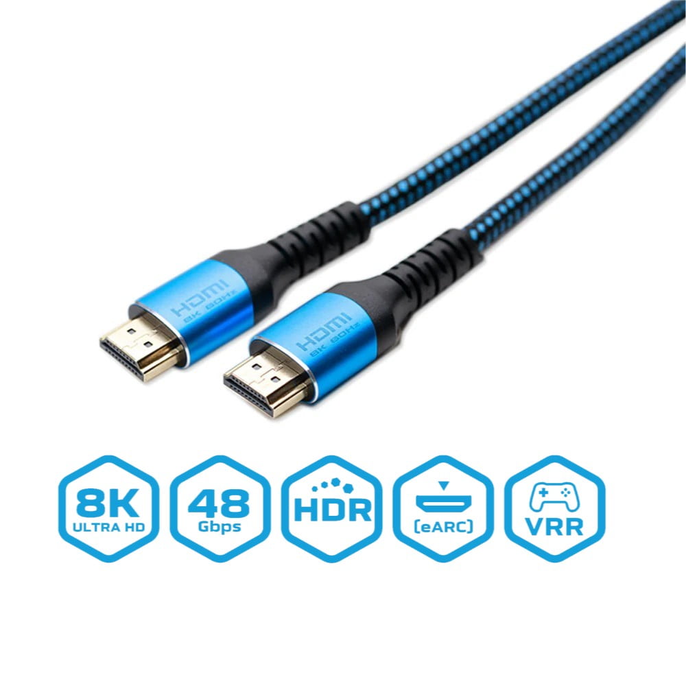 BlueDiamond câble PRO HDMI 8K Ultra HD - 48Gbps - HDR Dynamique - HDMI 2.1 - 8K@60Hz, 4K@120Hz - VRR Support, 3pi