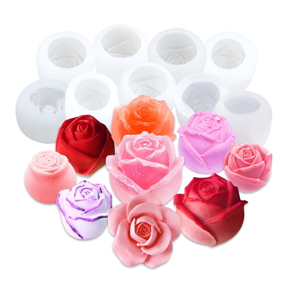 ACDANC Rose Flower Silicone Mold Fondant Chocolate Cake Ice Cube Jewelry Making Tool